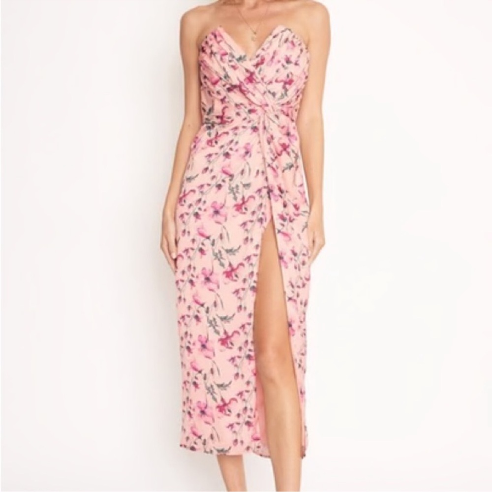 Floral Pink Midi Dress